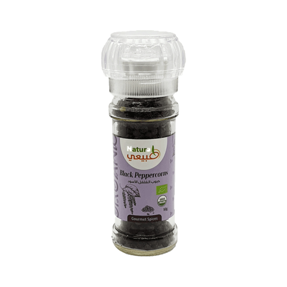 Organic Whole Black Pepper – Grinder